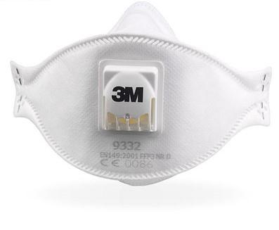 3M 9332 FFP3带阀折叠式颗粒物防尘口罩